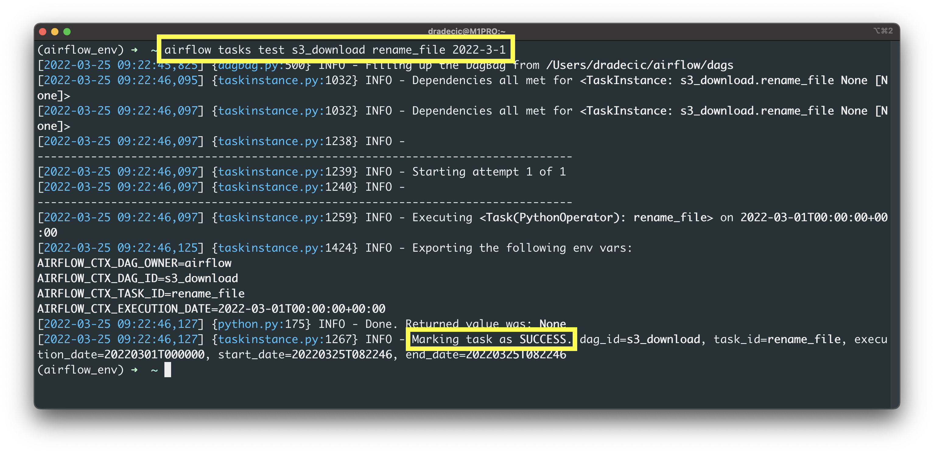 Image 4 - Testing the rename_file task (image by author)