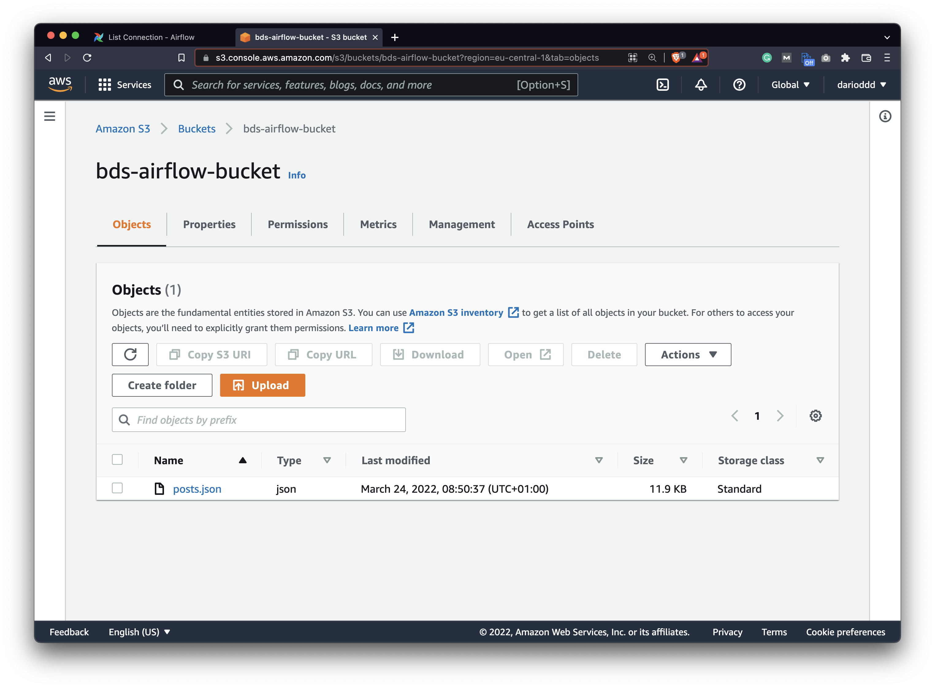 Image 7 - Verifying the file was uploaded to S3 (image by author)
