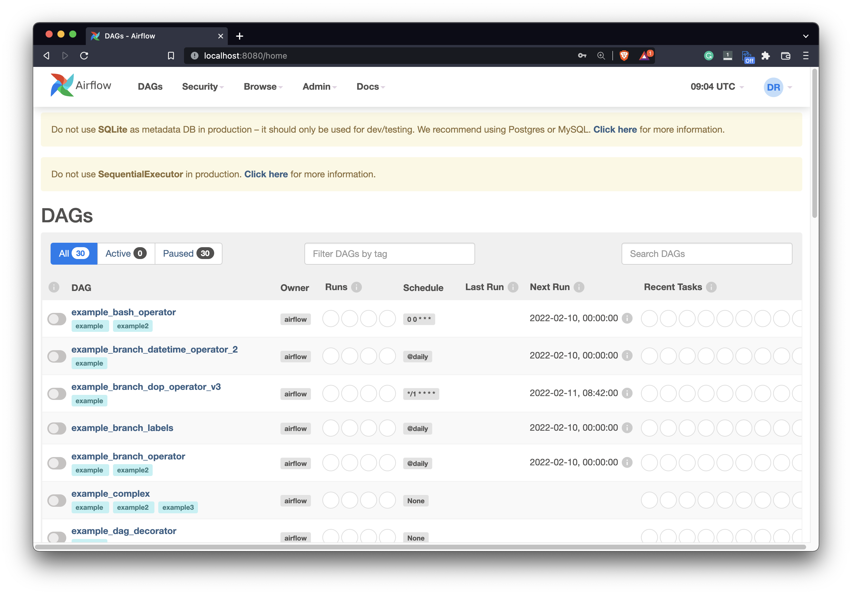 Image 10 - Airflow home page (image by author)