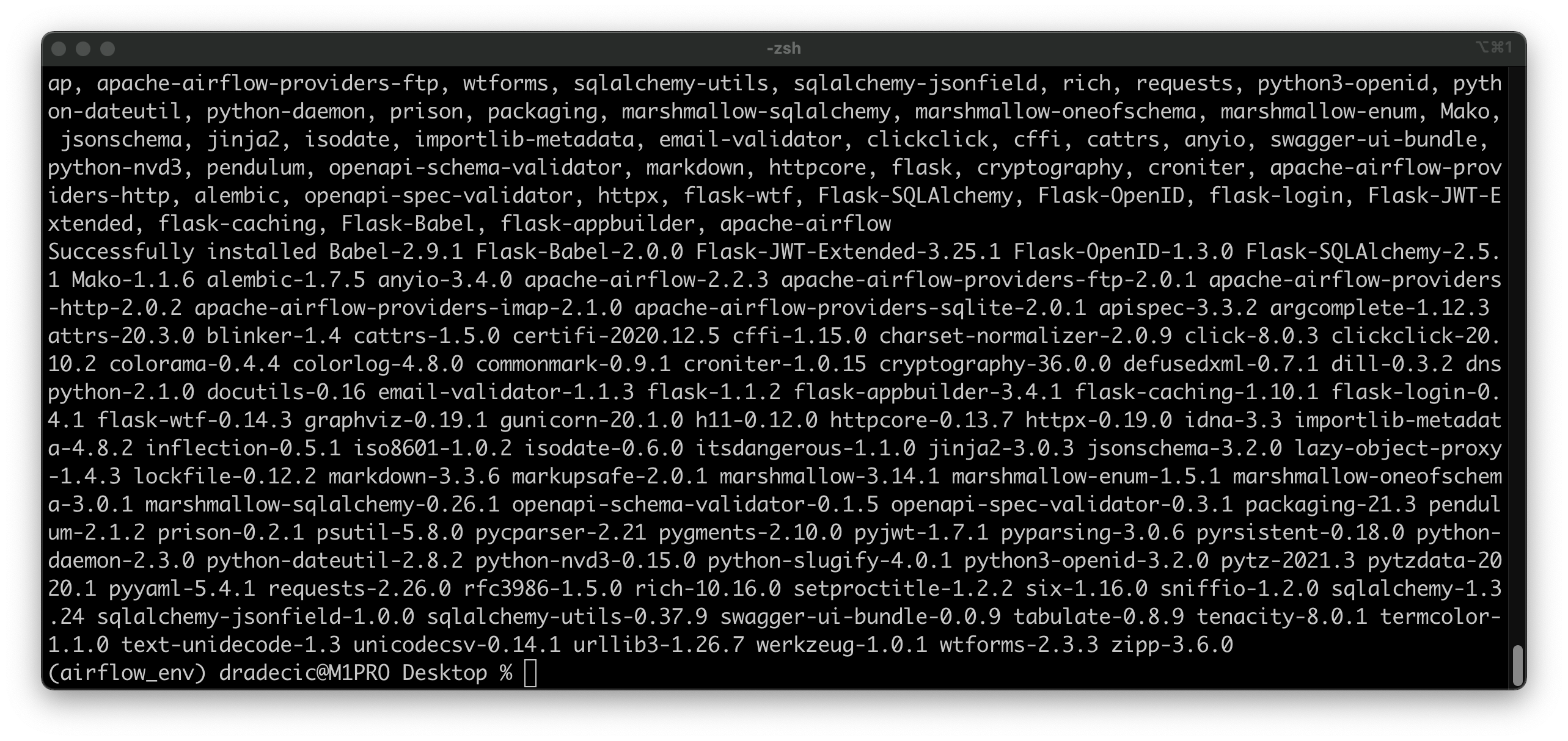 Image 2- Installing Apache Airflow with all dependencies (image by author)