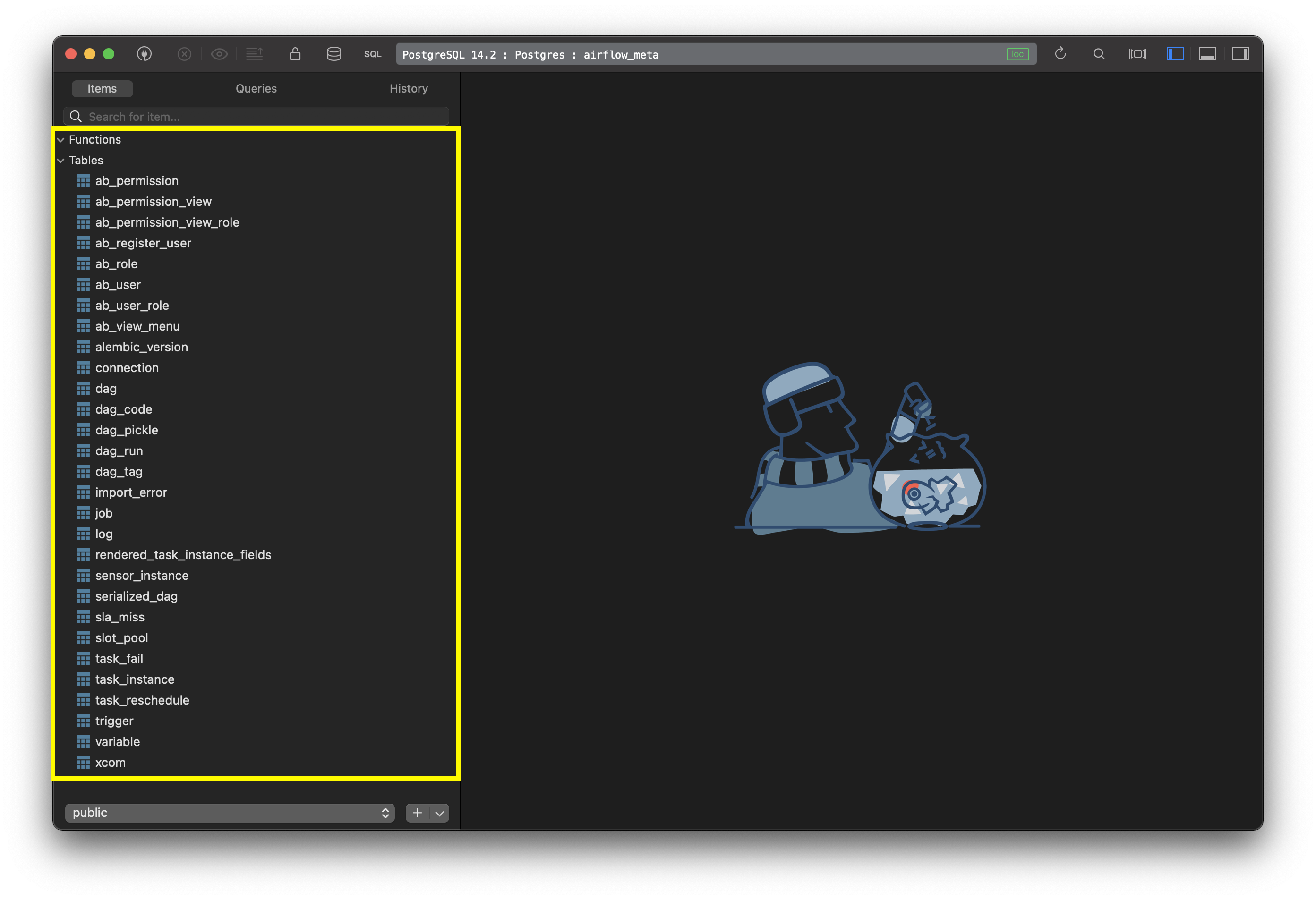 Image 10 - Tables created in Airflow metastore (image by author)