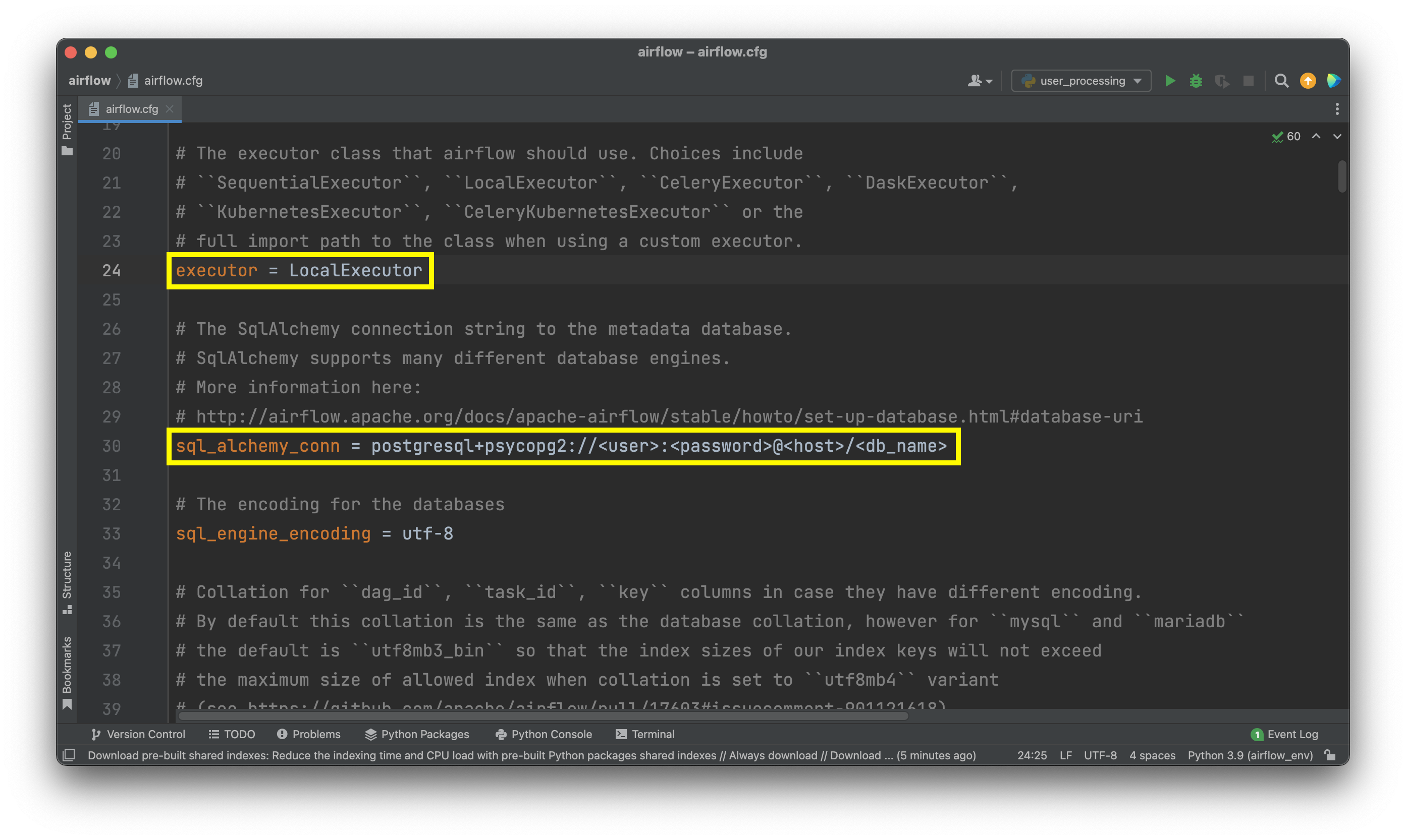 Image 3 - Updated Executor and Database configuration values (image by author)