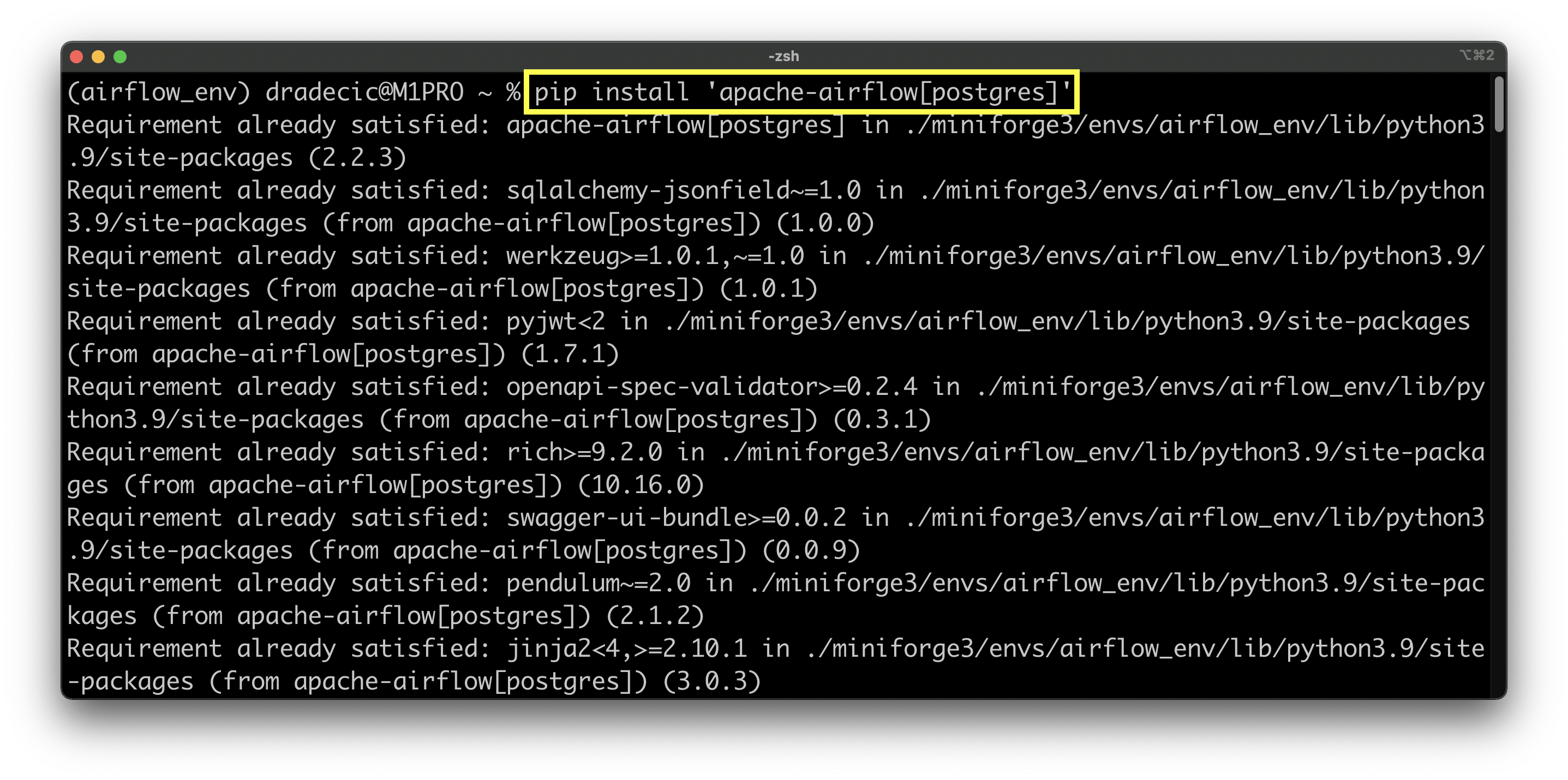 Image 3 - Installing Airflow plugin for Postgres (image by author)