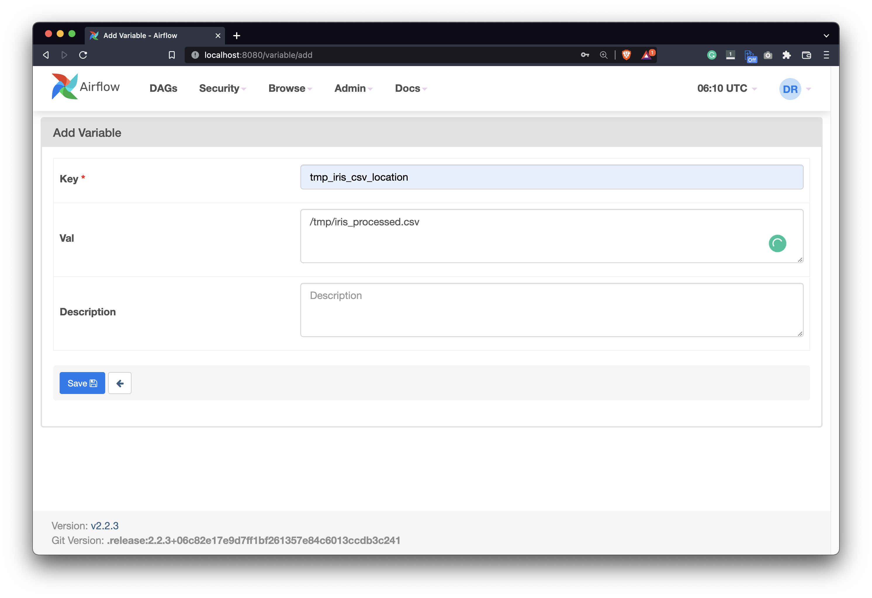 Image 5 - Declaring a variable for storing a temporary CSV file (image by author)