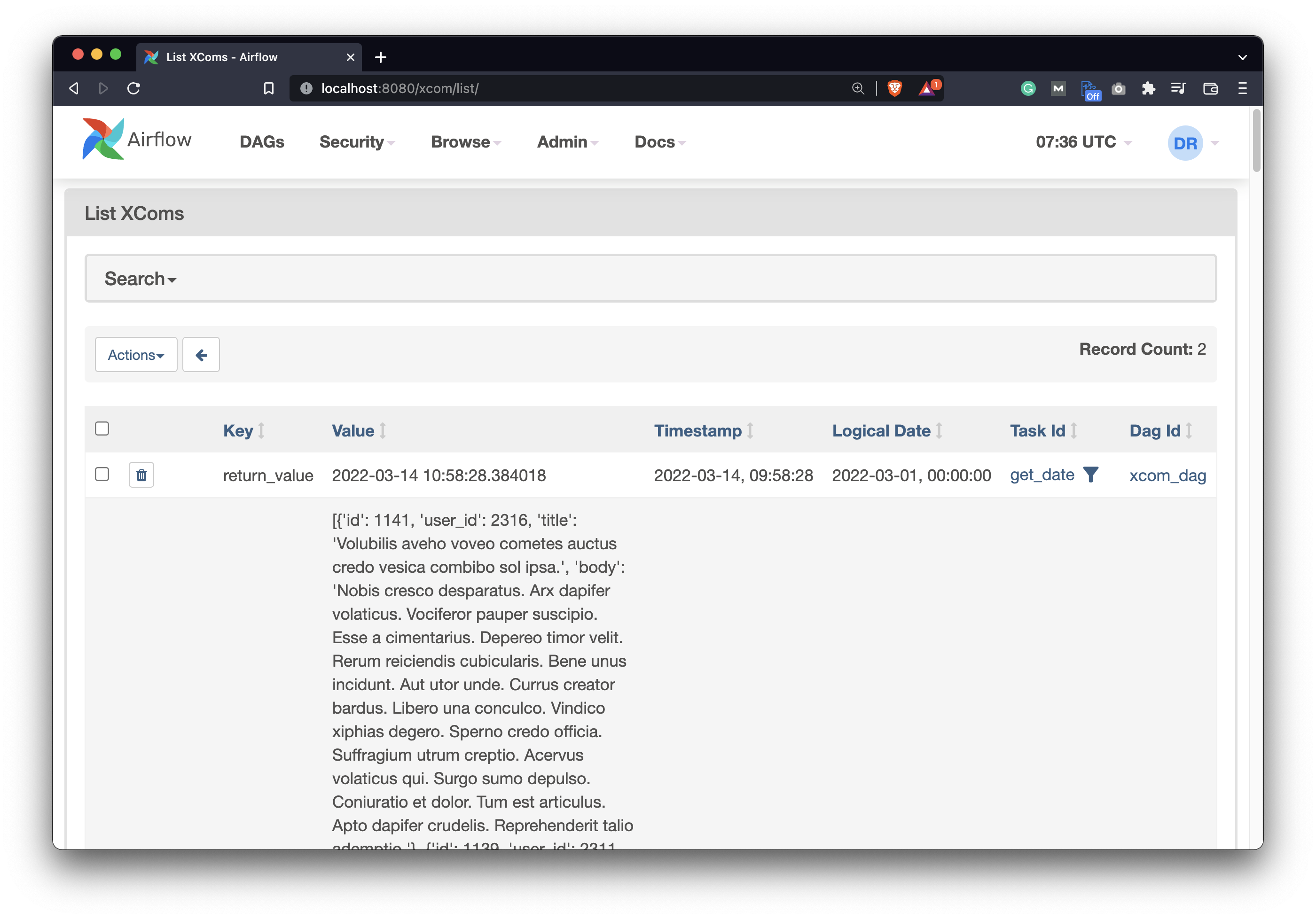 Image 4 - Posts pushed to XComs (image by author)
