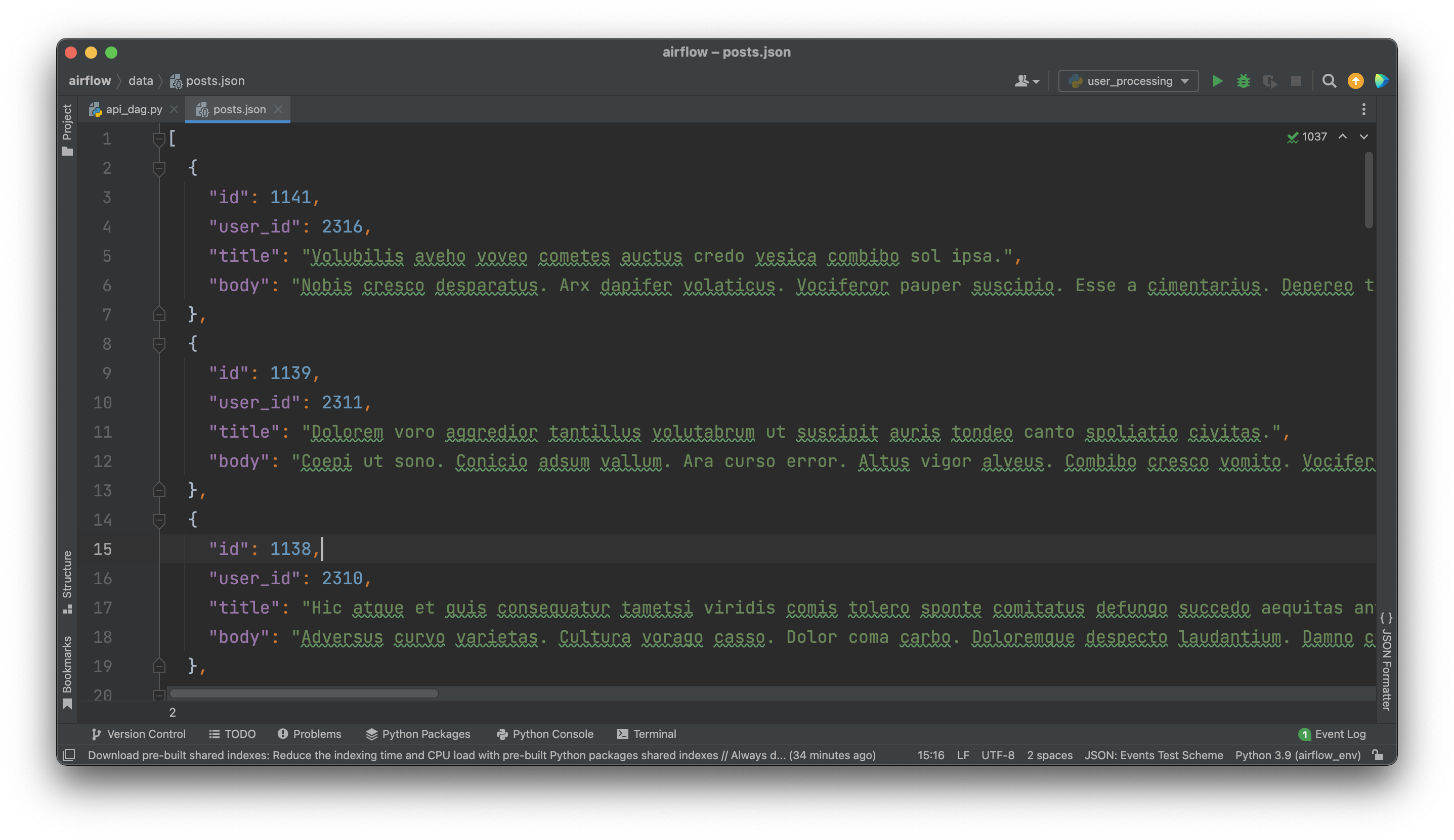 Image 6 - Saved posts in JSON format (image by author)