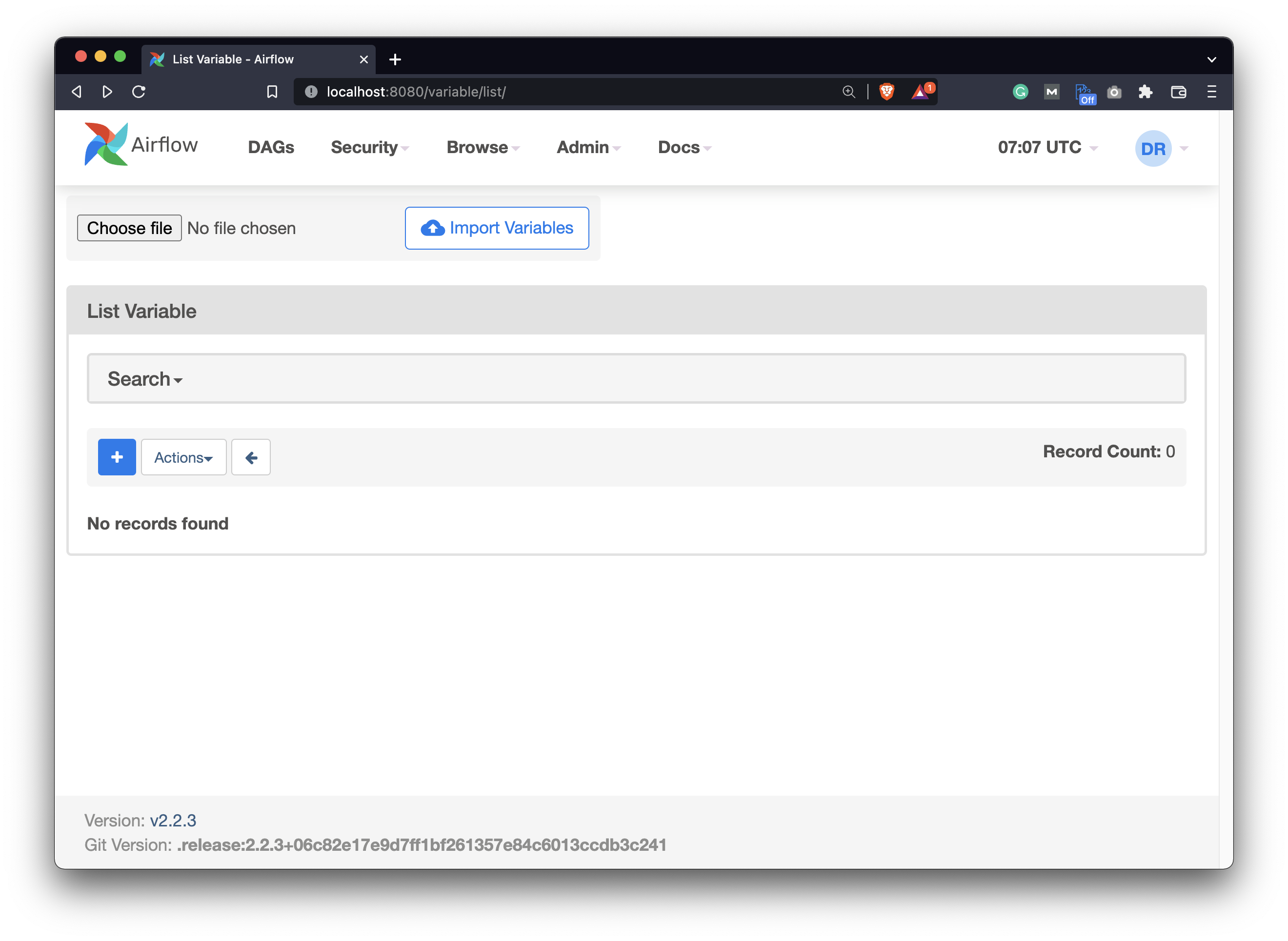 Image 1 - Airflow Variables page (image by author)