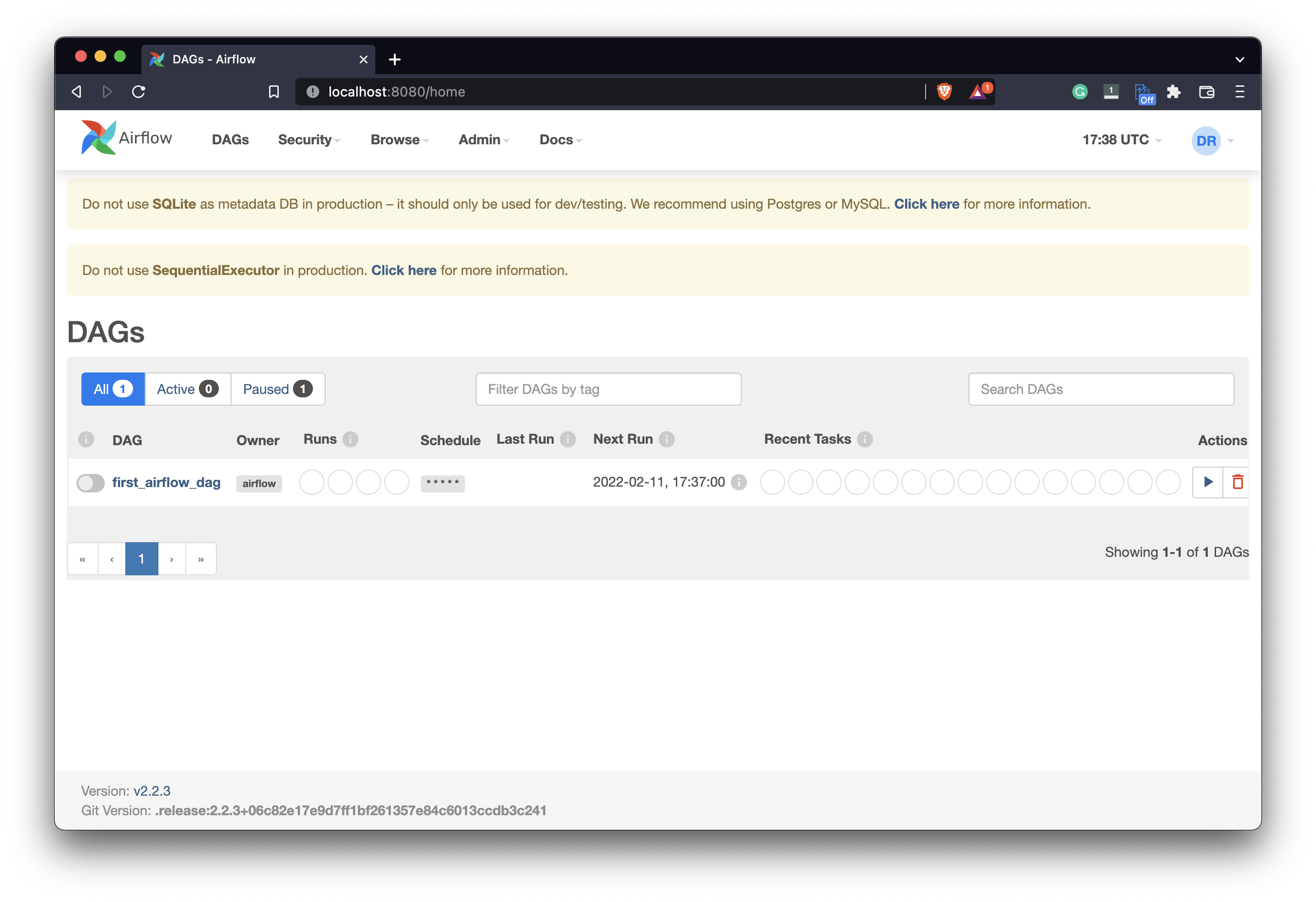 Image 4 - Airflow web application home page (image by author)