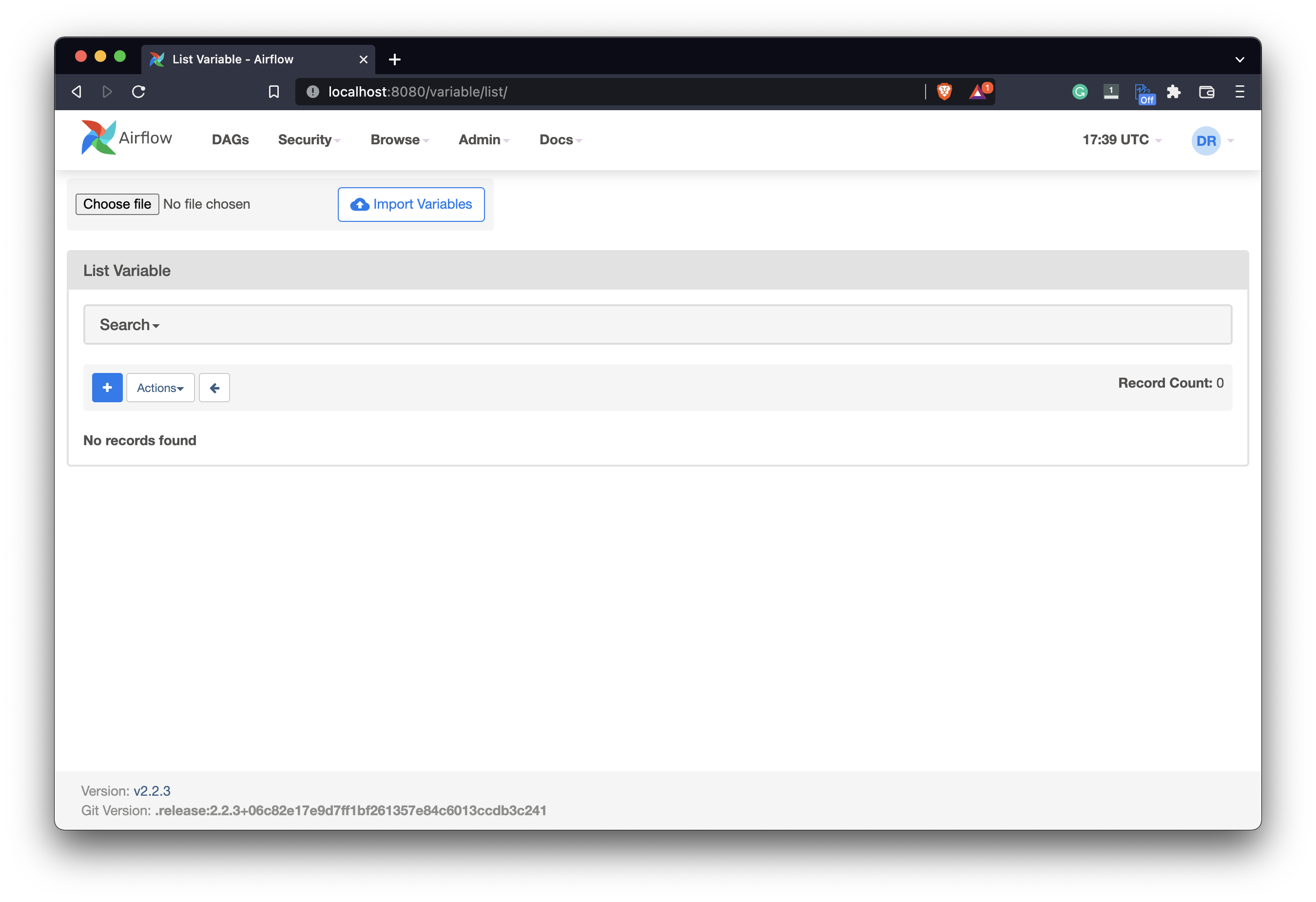 Image 6 - Airflow variable list (image by author)