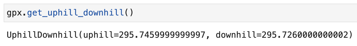 Image 5 — Total elevation gained and lost (image by author)