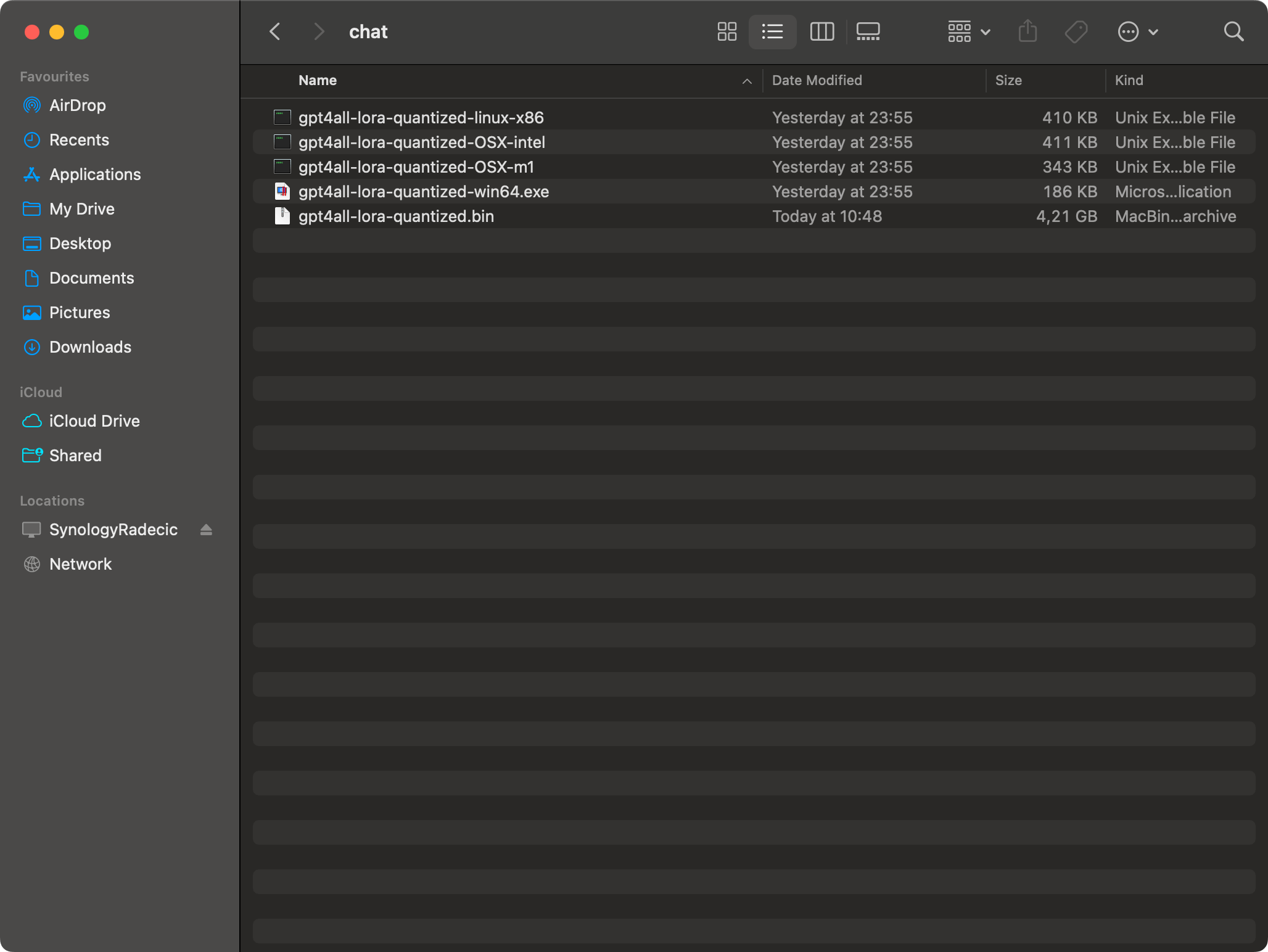 Image 3 - GPT4All Bin file (image by author)