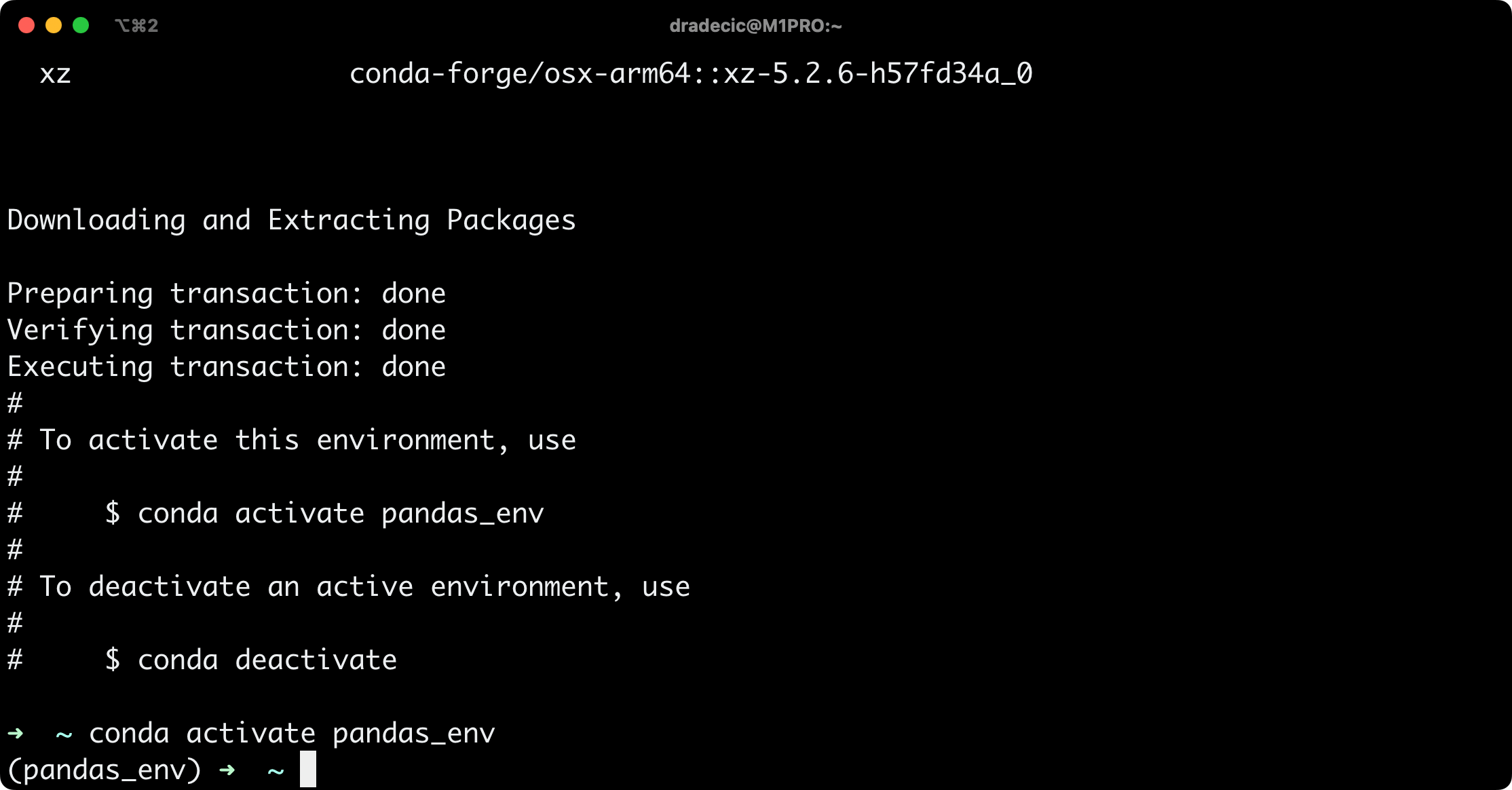 Image 9 - Instructions to activate an Anaconda virtual environment (Image by author)