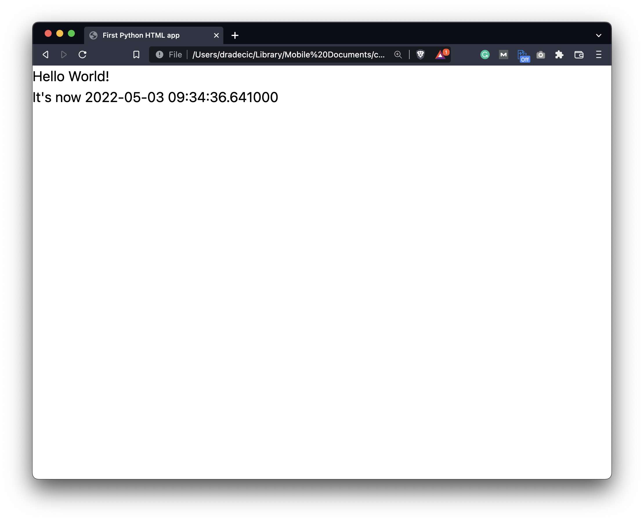 Image 1 - Using Python in your browser - Hello World example (image by author)