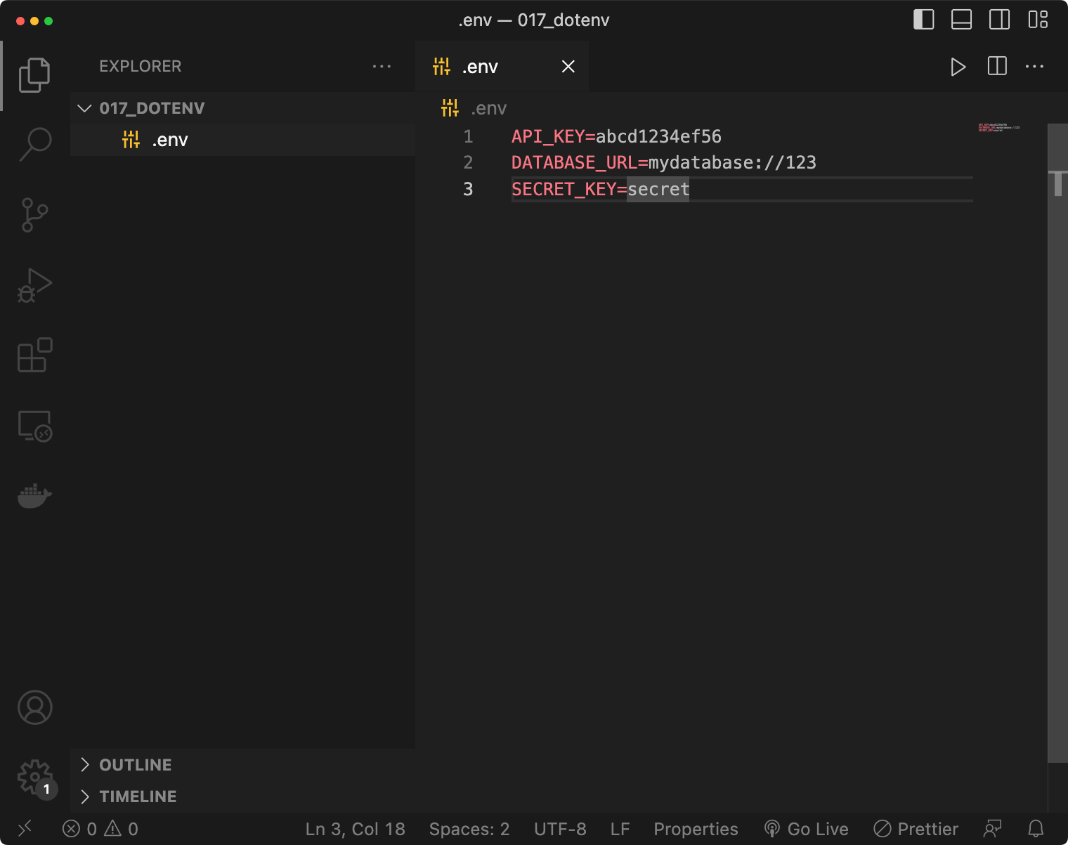 Image 2 - Python Dotenv file structure (Image by author)