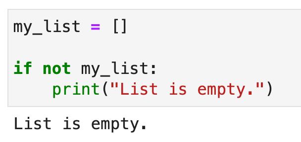 Image 2 - Testing if list is empty (Image by author)