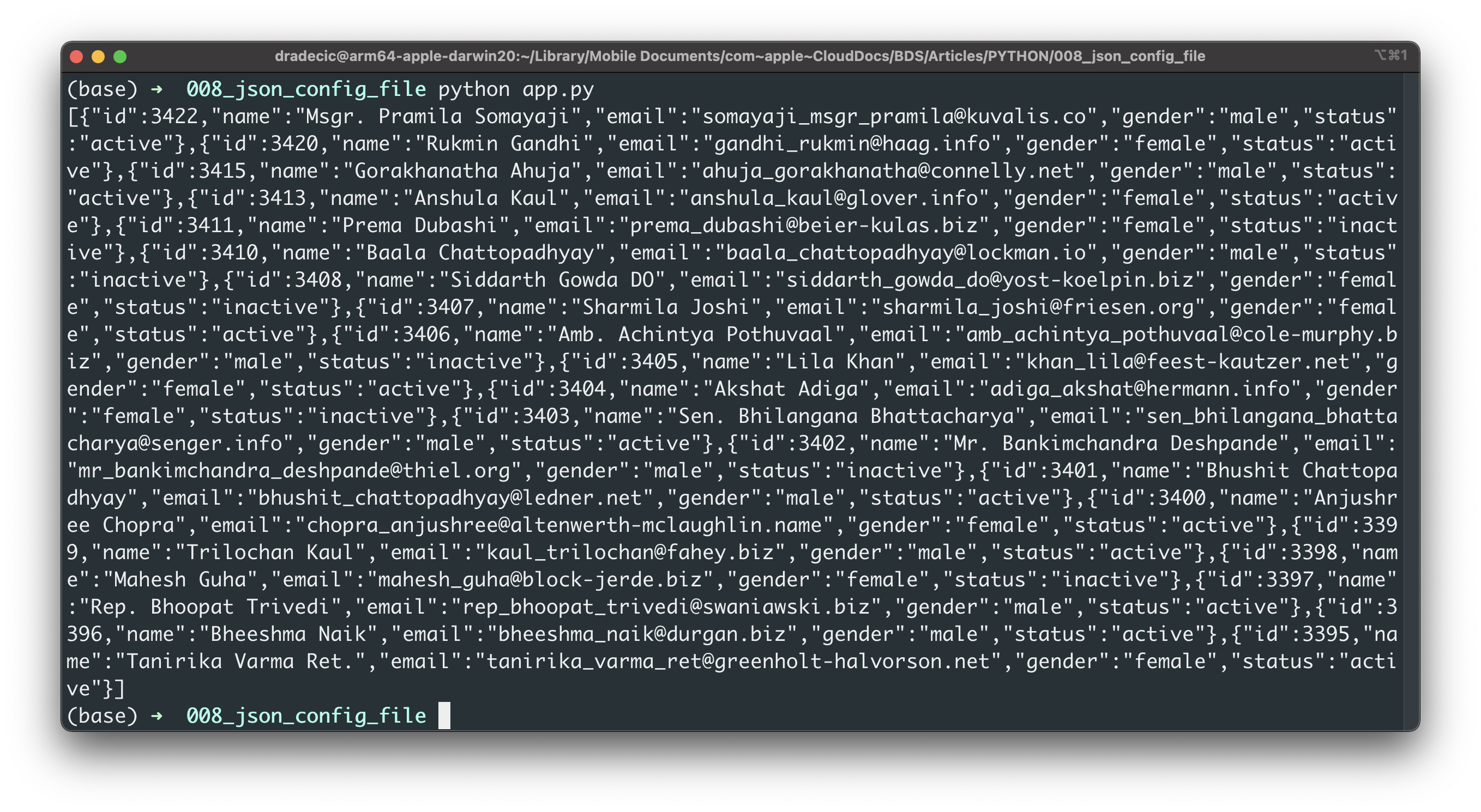 Image 2 - Users fetched from the REST API (image by author)