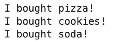 Image 2 - Printing a Python list in a for loop (image by author)