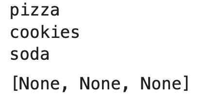 Image 5 - Printing a list with the map() method (image by author)