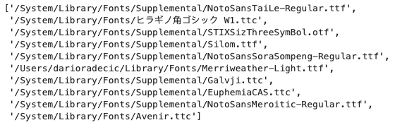 Image 3 — Preinstalled fonts (image by author)