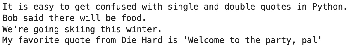 Image 6 - Using double quotes in Python (image by author)