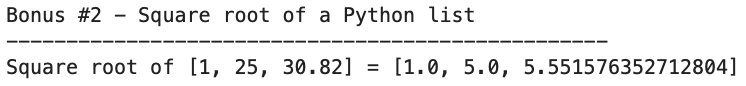 Image 11 - Square root of a list (1) (image by author)