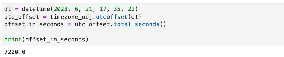 Image 17 - Timezone offset (Image by author)