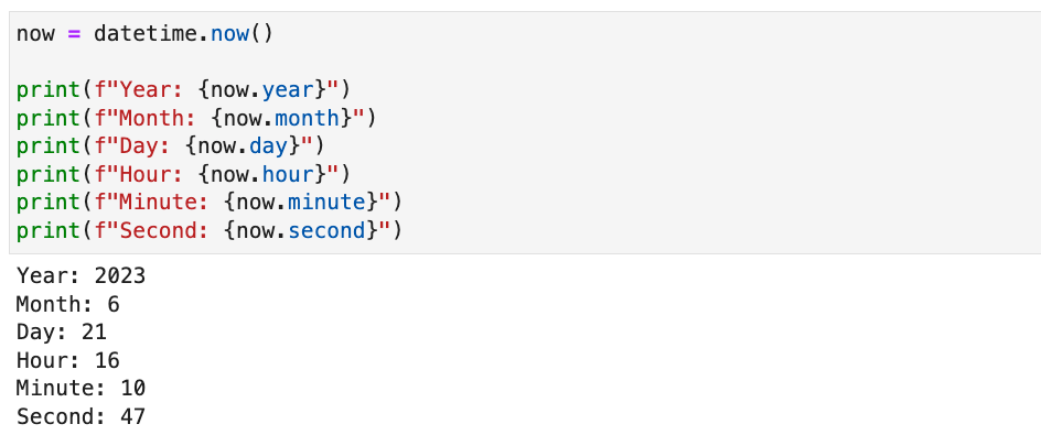 Image 21 - Extracting attributes from a datetime object (Image by author)