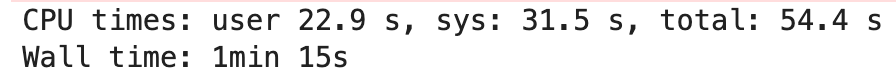 Image 4 - Time required to load 26M rows from Postgres to Python (image by author)