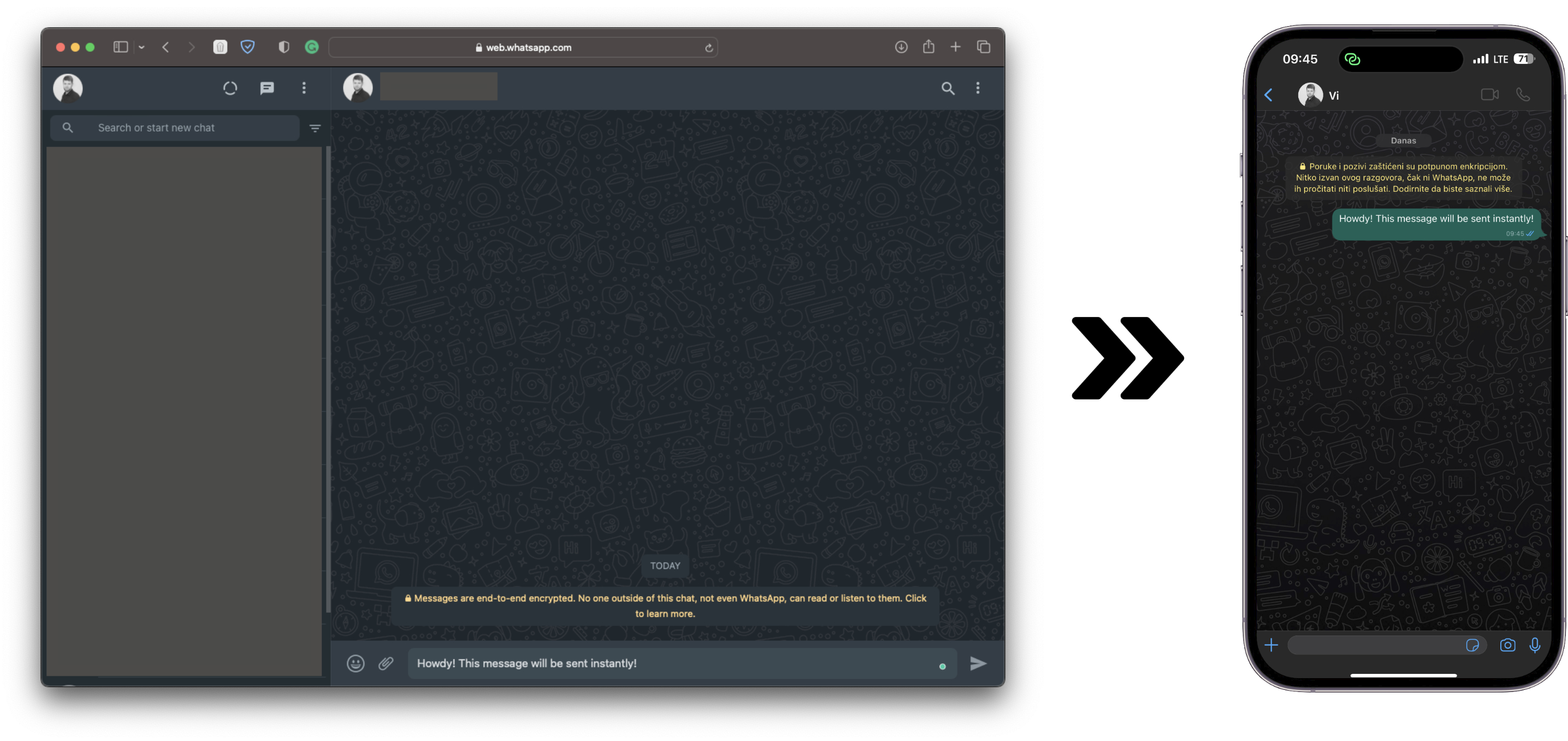 Image 2 - Sending the first message through PyWhatKit (image by author)