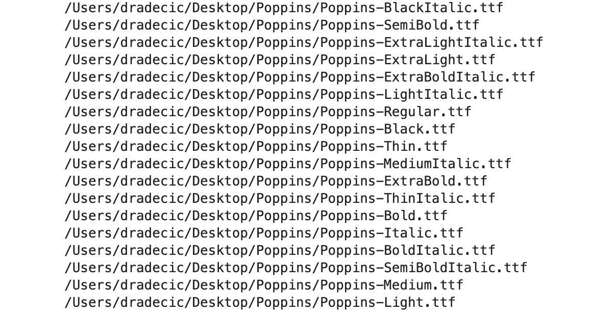 Image 6 - TTF fonts in a directory (image by author)